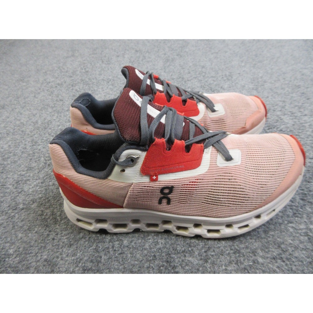 On Cloudstratus Shoes Womens Size 6.5 Pink Helion CloudTec Running Sneakers